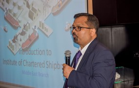 Ravi Shankar presenting details of the education programs